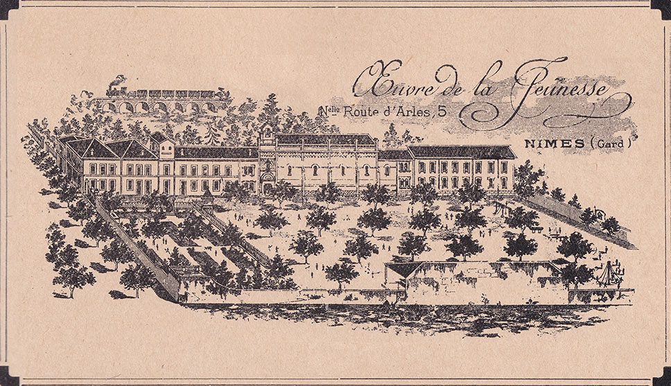 gravure cour Œuvre argaud jeunesse nîmes