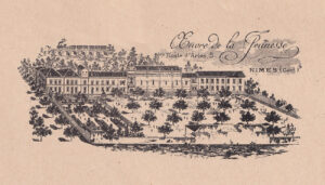 gravure cour Œuvre argaud jeunesse nîmes