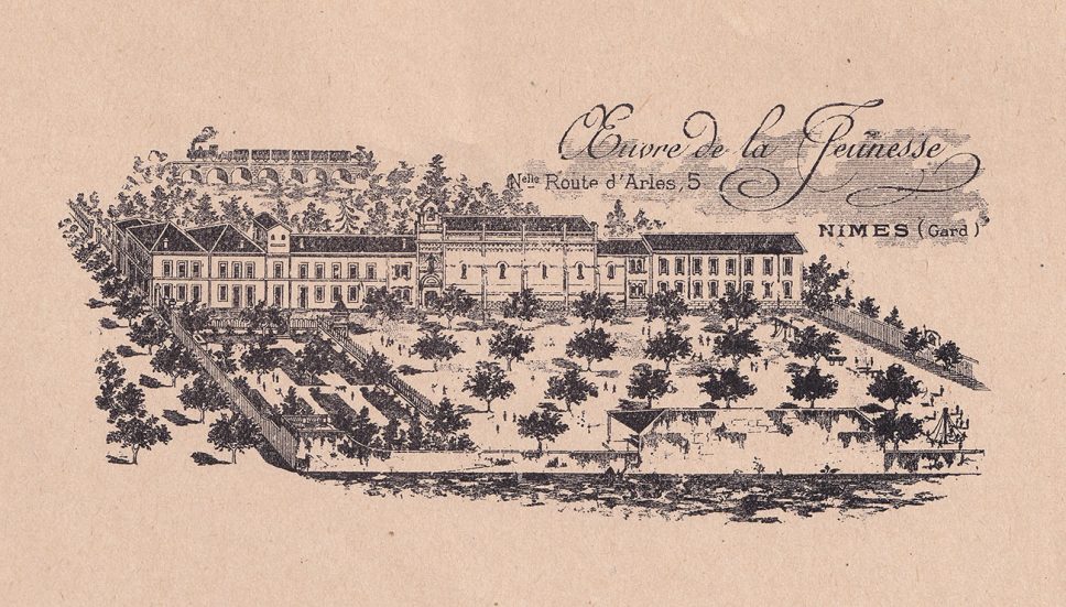 gravure cour Œuvre argaud jeunesse nîmes